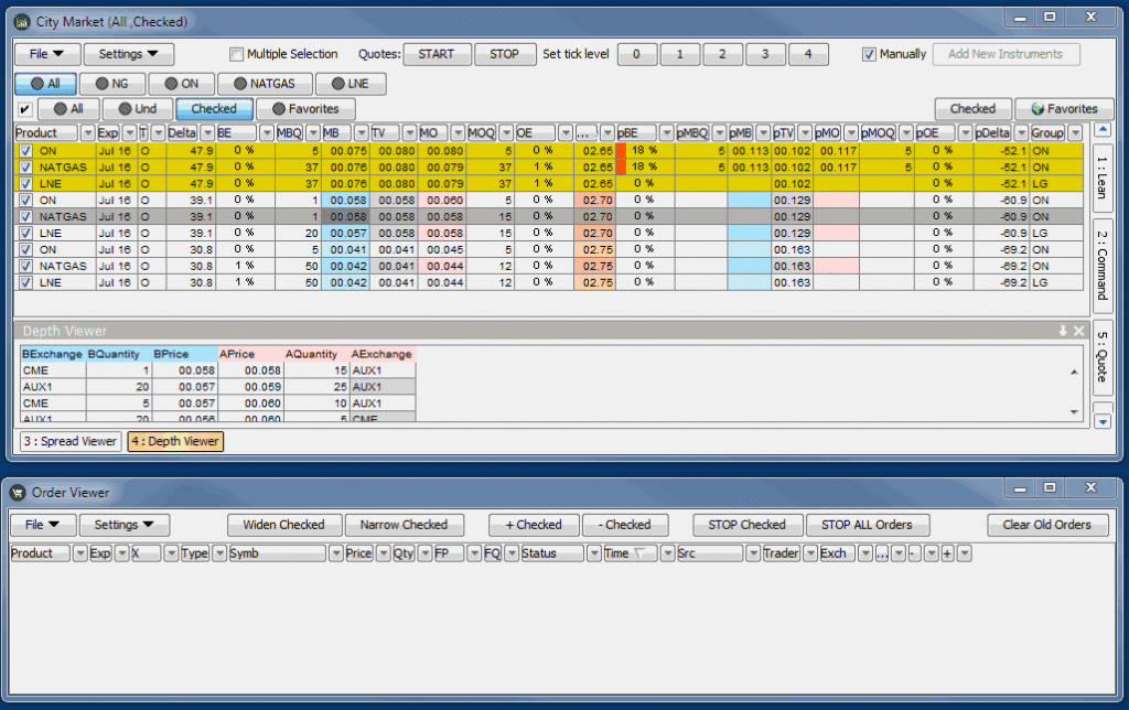 The BBO Trading App interface, Image 1. 