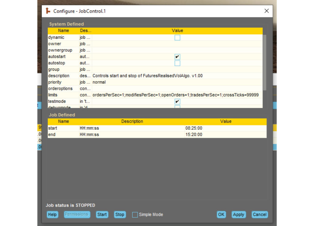 The Realized Futures Volatility Calculator App interface, Image 3. 