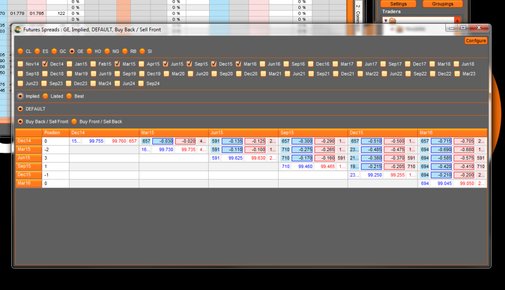 The Spread Matrix App interface, Image 1. 