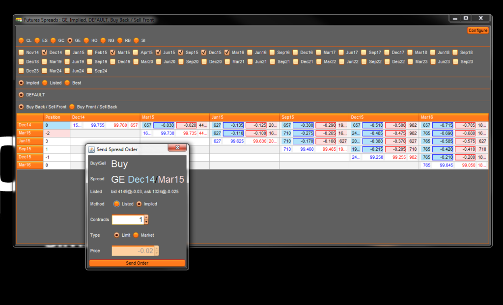 The Spread Matrix App interface, Image 3. 